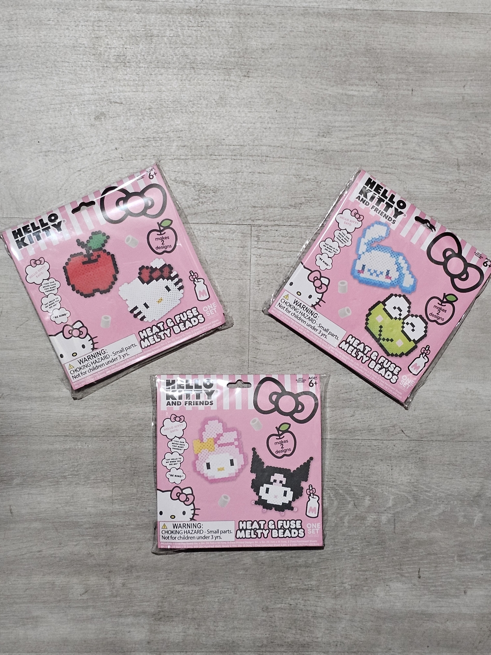 Hello Kitty Heat & Fuse Melty Beads Kit 3 packs